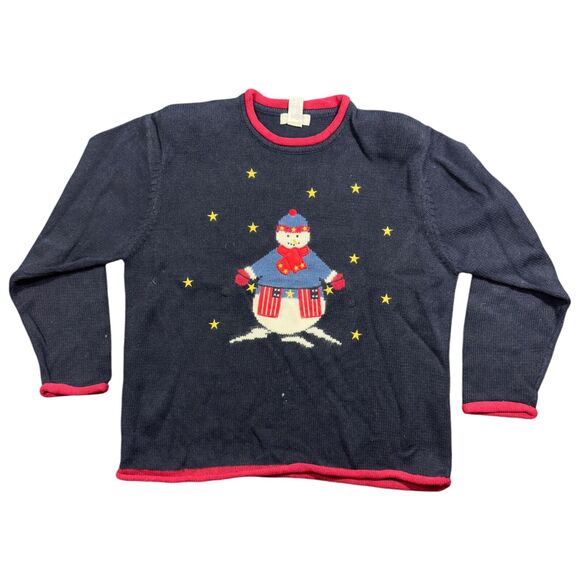 Christopher & Banks Sweaters - Christopher & Banks Sweaters Women's Large Black Embroidered Christmas Pullover